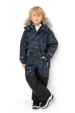 Комбинезоны утепленные для мальчика, артикул: ВК 60120/н/9 ГР, цвет: темно-синий