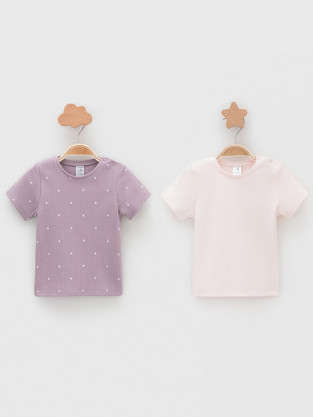 Футболка для новорожденных, артикул: К 302521-2уп, цвет: светло-розовый