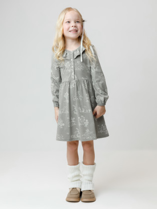 Платье для девочки, артикул: КР 5897, цвет: зеленый