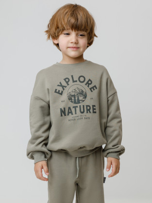 Свитшоты для мальчика, артикул: КР 302782, цвет: хаки