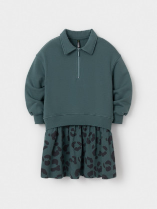 Платье для девочки, артикул: КР 5962, цвет: зеленый