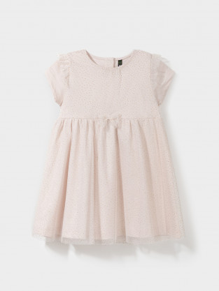 Платье для девочки, артикул: КР 5914, цвет: бежевый