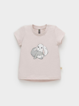 Футболка для девочки, артикул: КР 302860, цвет: бежевый