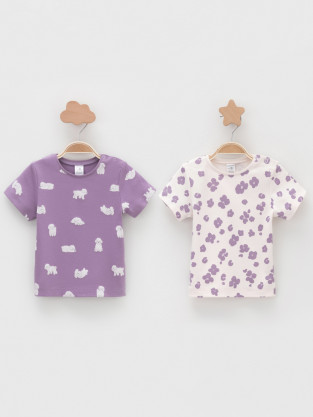 Футболка для новорожденных, артикул: К 301156-2уп, цвет: фиолетовый
