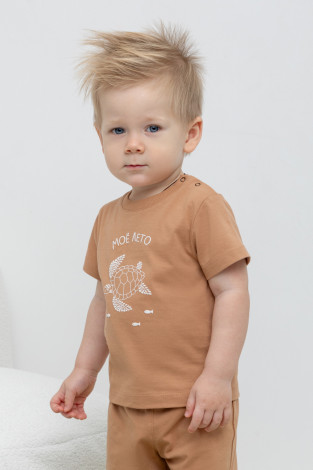Футболка для мальчика, артикул: КР 302375, цвет: коричневый