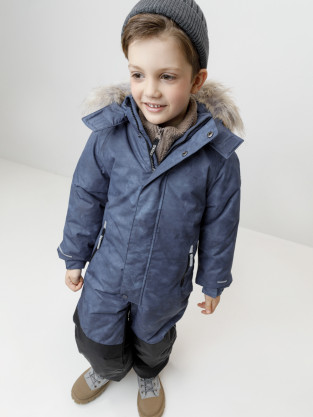 Комбинезоны утепленные для мальчика, артикул: ВК 60120/н/10 ГР, цвет: синий