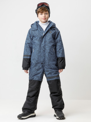Комбинезоны утепленные для мальчика, артикул: ВК 60130/н/2 ГР, цвет: синий
