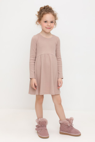 Платье для девочки, артикул: КР 5901, цвет: кофейный