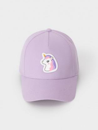 Кепка для девочки, артикул: ТК 80103, цвет: фиолетовый