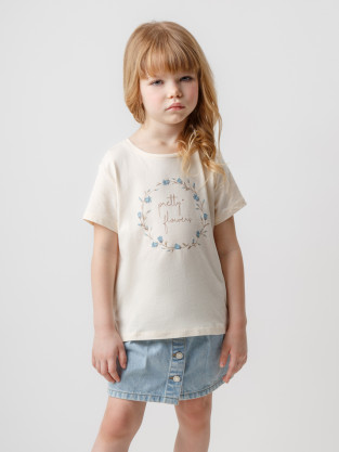 Футболка для девочки, артикул: КР 301995, цвет: голубой