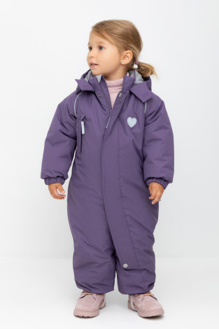 Комбинезоны утепленные для девочки, артикул: ВК 60118/2 ГР, цвет: фиолетовый