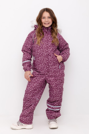 Комбинезоны утепленные для девочки, артикул: ВК 60098/н/4 ГР, цвет: фиолетовый