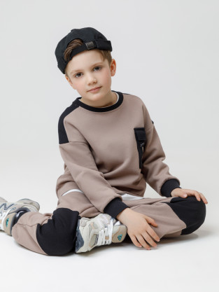 Свитшоты для мальчика, артикул: КР 302772, цвет: бежевый