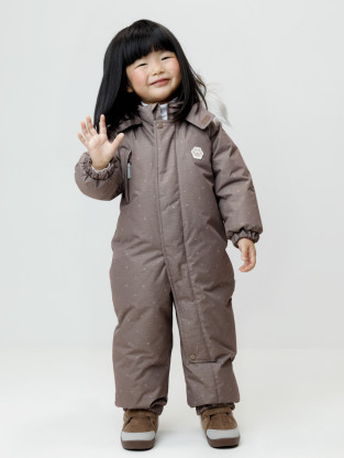 Комбинезоны утепленные для девочки, артикул: ВК 60103/н/8 УЗГ, цвет: коричневый