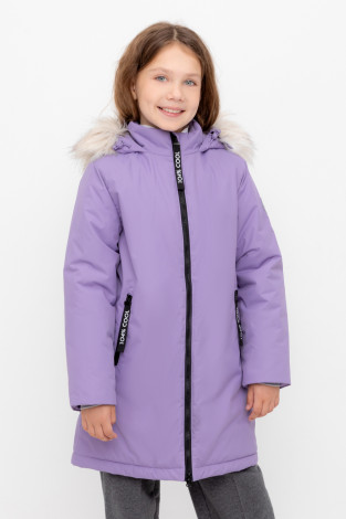 Пальто для девочки, артикул: ВК 38109/2 УЗГ, цвет: фиолетовый