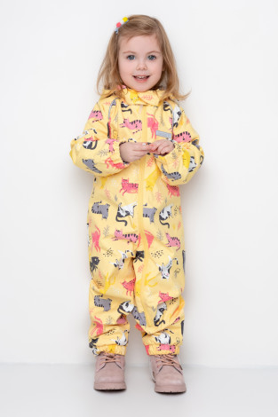 Комбинезоны утепленные для девочки, артикул: ВК 60007/н/35 УЗГ, цвет: желтый