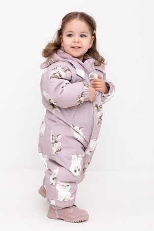 Комбинезоны утепленные для девочки, артикул: ВК 60117/н/1 ГР, цвет: светло-розовый