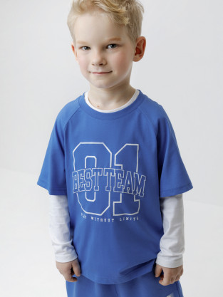 Футболка для мальчика, артикул: КР 303026, цвет: синий
