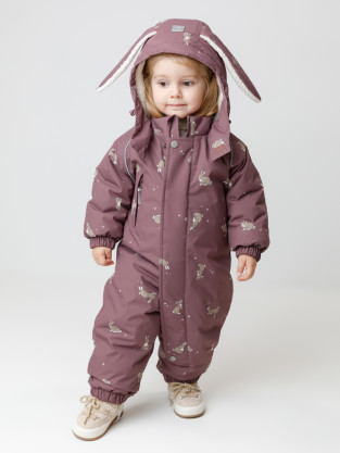 Комбинезоны утепленные для девочки, артикул: ВК 60131/н/3 УЗГ, цвет: бежевый