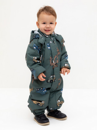 Комбинезоны утепленные для мальчика, артикул: ВК 60085/н/59 УЗГ, цвет: зеленый