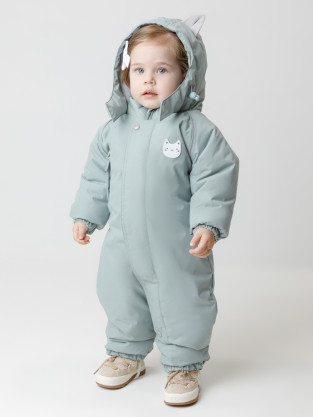 Комбинезоны утепленные для девочки, артикул: ВК 60132/2 УЗГ, цвет: зеленый