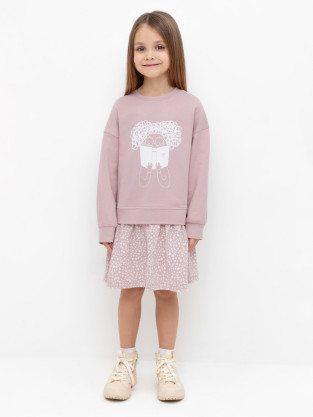 Платье для девочки, артикул: КР 5835, цвет: розовый