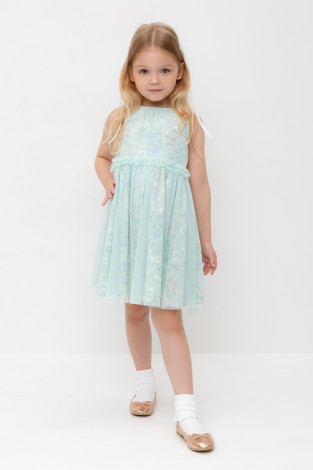 Платье для девочки, артикул: КР 5734, цвет: голубой
