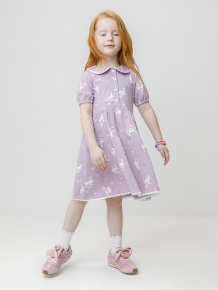 Платье для девочки, артикул: КР 5932, цвет: фиолетовый