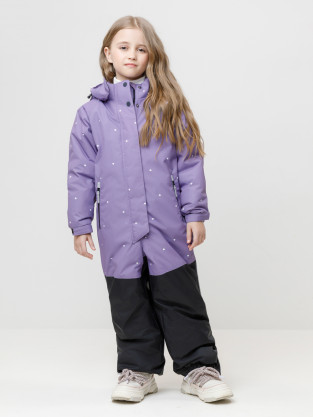 Комбинезоны утепленные для девочки, артикул: ВК 60127/н/3 УЗГ, цвет: фиолетовый