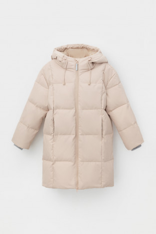 Пальто для девочки, артикул: ВК 34068/1 УЗГ, цвет: светло-бежевый