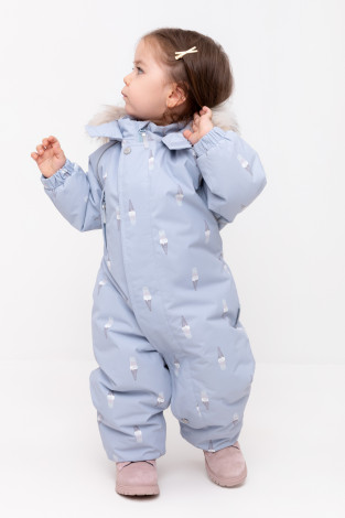Комбинезоны утепленные для девочки, артикул: ВК 60105/н/9 ГР, цвет: голубой