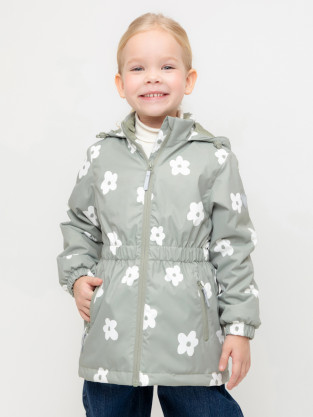 Куртка для девочки, артикул: ВК 32142/н/12 УЗГ, цвет: хаки