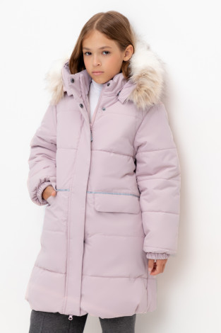 Пальто для девочки, артикул: ВК 38094/6 УЗГ, цвет: розовый