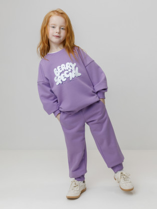 Брюки для девочки, артикул: КР 400850, цвет: фиолетовый