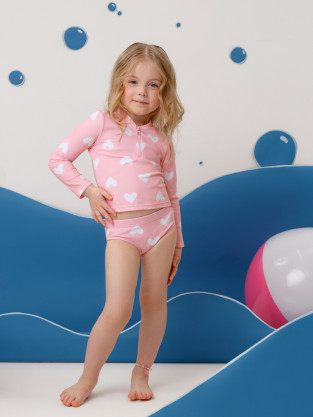 Купальник для девочки, артикул: ТК 17015/1н ФВ, цвет: розовый