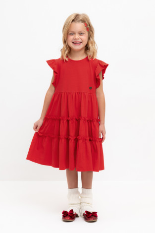 Платье для девочки, артикул: К 5910, цвет: красный