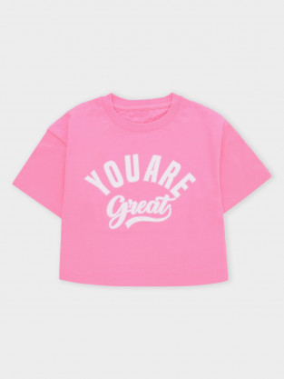 Футболка для девочки, артикул: КР 302936-1, цвет: розовый