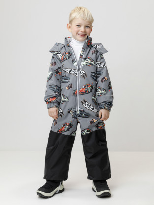 Комбинезоны утепленные для мальчика, артикул: ВК 60111/н/8 УЗГ, цвет: серый