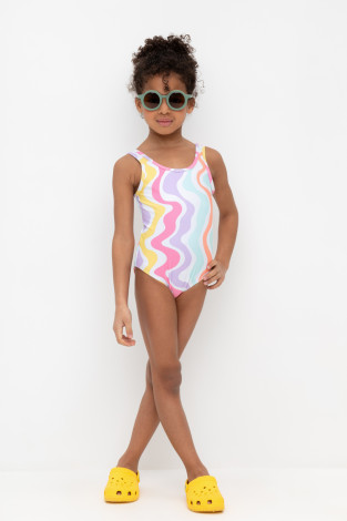 Купальник для девочки, артикул: ТК 16006/15н ФВ, цвет: белый