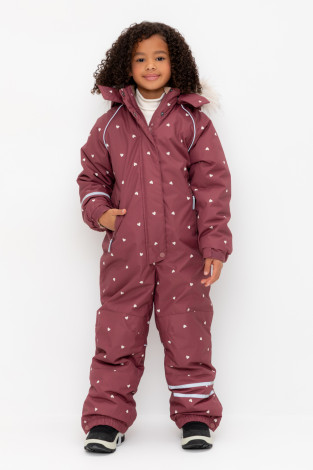 Комбинезоны утепленные для девочки, артикул: ВК 60096/н/1 ГР, цвет: бордовый