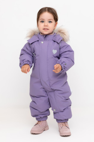 Комбинезоны утепленные для девочки, артикул: ВК 60106/2 УЗГ, цвет: фиолетовый