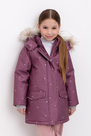 Куртка для девочки, артикул: ВК 38100/н/1 ГР, цвет: фиолетовый