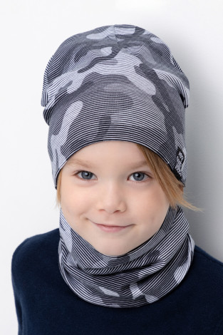 Шапка для мальчика, артикул: К 8125, цвет: светло-серый5