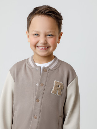 Жакет для мальчика, артикул: КР 302678, цвет: коричневый