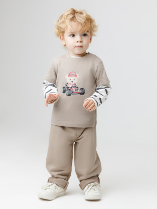 Брюки для мальчика, артикул: КР 400826, цвет: бежевый