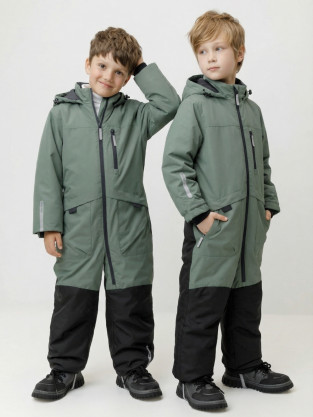 Комбинезоны утепленные для мальчика, артикул: ВК 60137/2 ГР, цвет: зеленый