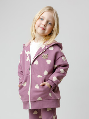 Толстовка для девочки, артикул: КР 302826, цвет: бордовый