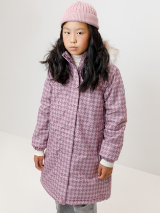 Пальто для девочки, артикул: ВК 38115/н/2 ГР, цвет: фиолетовый