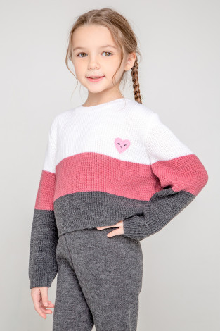 Джемпер для девочки, артикул: КВ 30120/ш, цвет: розовый