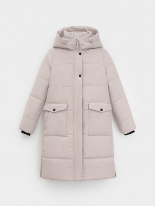 Пальто для девочки, артикул: ВК 38128/2 УЗГ, цвет: серый - 2 фото